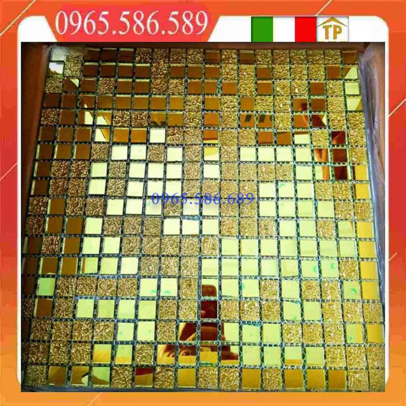Gạch Mosaic kính vàng karaoke - bar VINK50