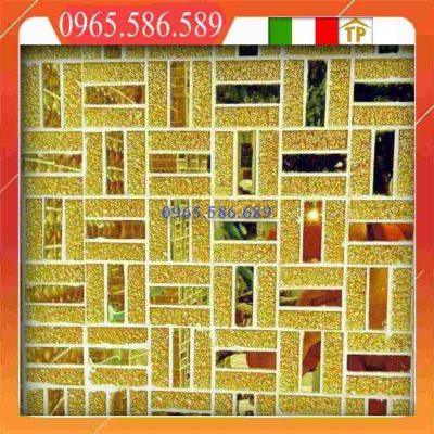 Gạch Mosaic kính màu vàng lấp lánh VINK13