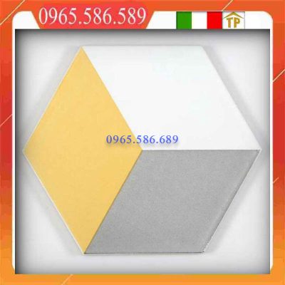 Gạch mosaic lục giác vàng trắng xám M23025
