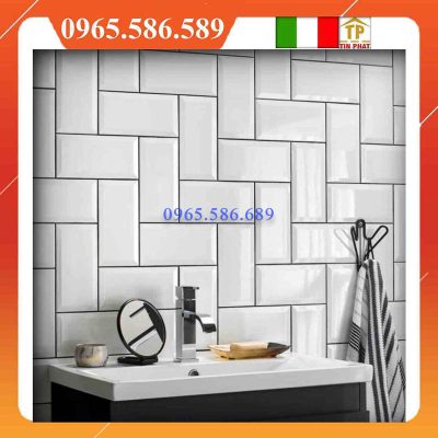 Alternative view of Gạch 10x20 mosaic vát cạnh VIN12T04 màu trắng