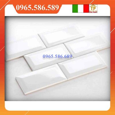 Gạch 10x20 mosaic vát cạnh màu trắng VIN12T03