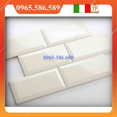 Gạch 10x20 mosaic vát cạnh VIN12T04 màu trắng