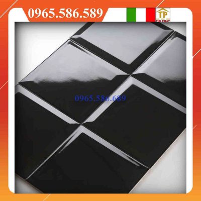 Gạch mosaic 15x15 cm đen vát cạnh VIN1504