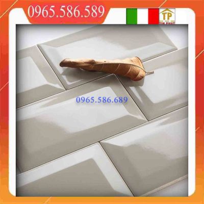Gạch thanh mosaic vát cạnh xám VINT01