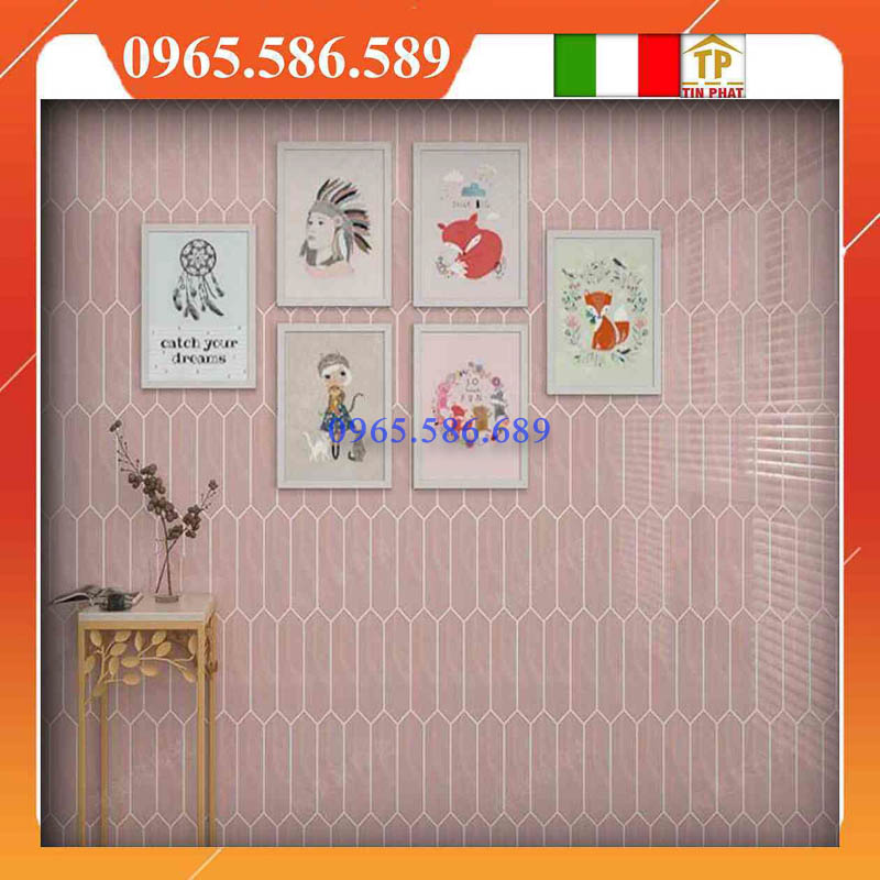 Gạch thanh mosaic mũi tên hồng VINMT09 - Ảnh 2