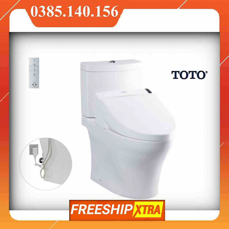 Bồn cầu Toto CS769DRW6 XW 2 khối điện tử