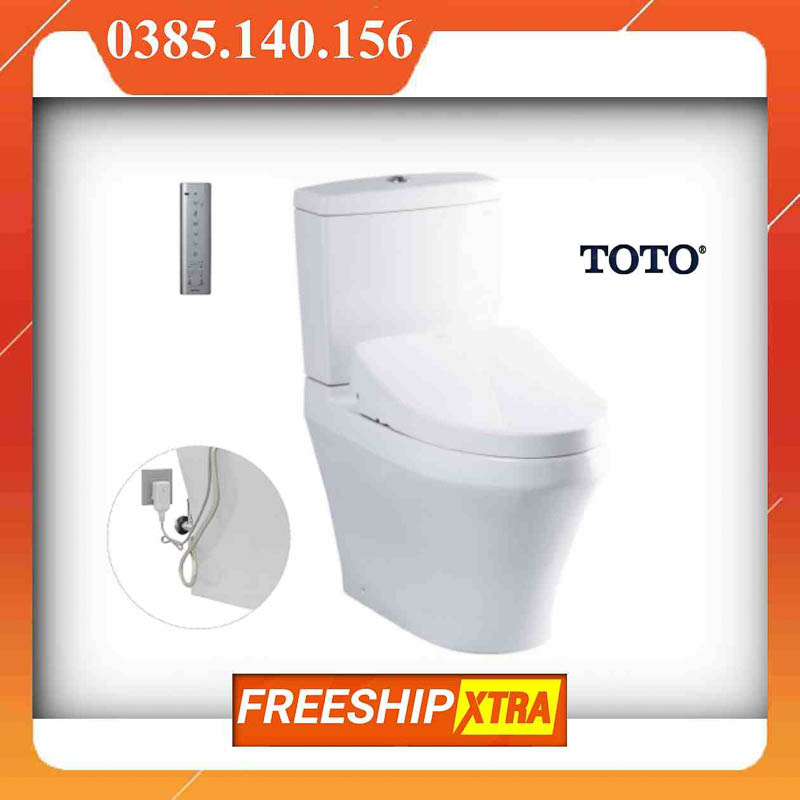 Bồn cầu Toto CS945DNW11 XW 2 khối điện tử
