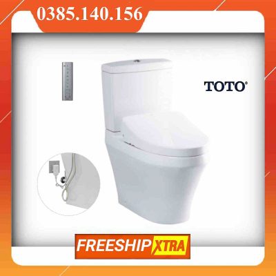 Bồn cầu Toto CS945PDW11 W 2 khối điện tử