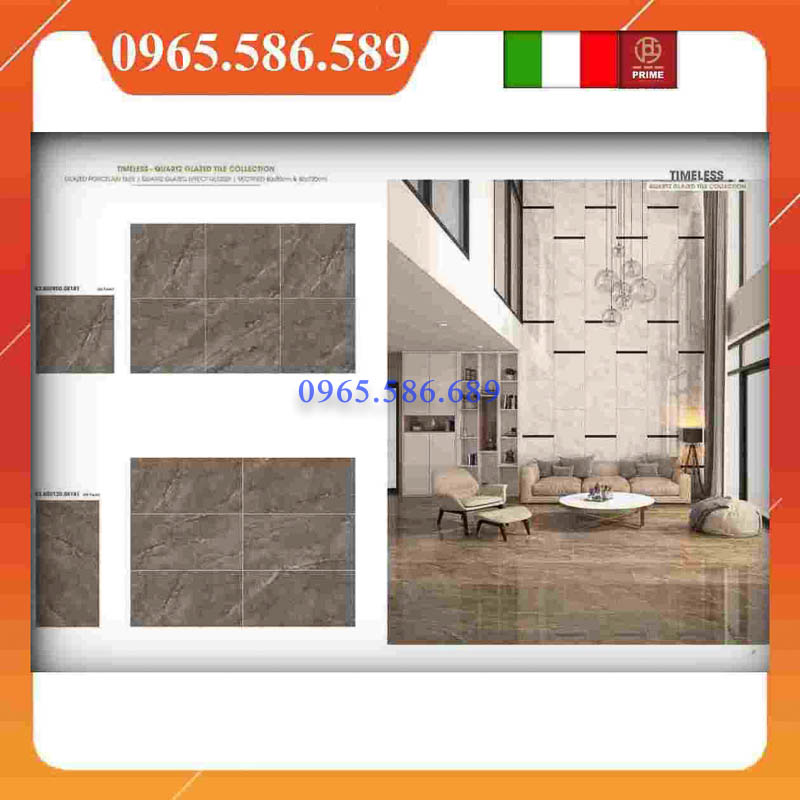Gạch 80x80 và 60x120 thạch anh Prime 8181