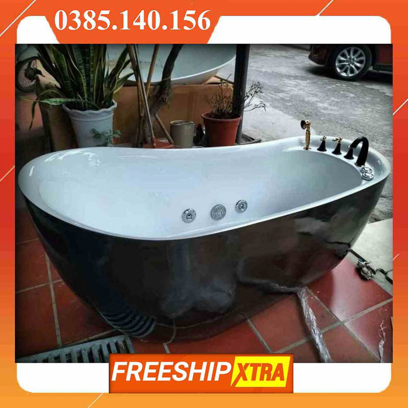 Bồn tắm Cá heo massage màu đen - hồng - vàng - trắng - Ảnh 11