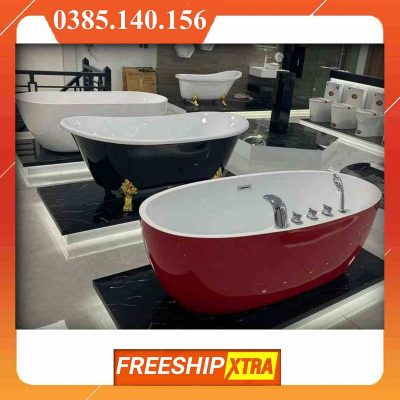 Alternative view of Bồn tắm oval chân rồng mạ crom massage