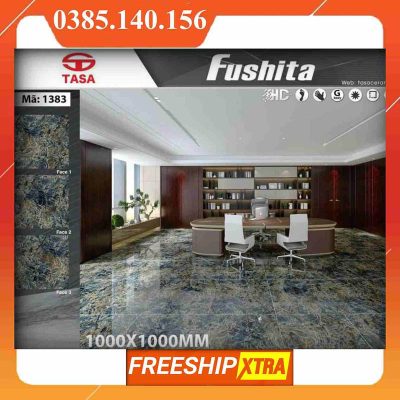 Gạch 1mx1m Fushita 1383 màu xanh rêu