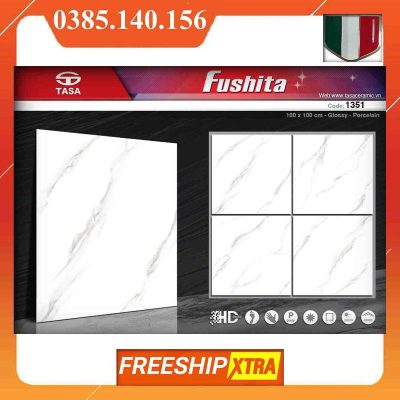 Alternative view of Gạch 1mx1m Fushita 1351 màu trắng vân xám