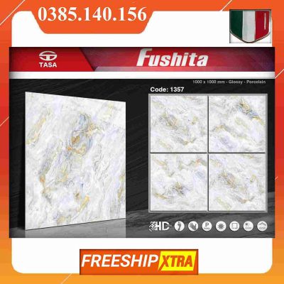 Alternative view of Gạch 1mx1m Fushita 1357 vân mây vàng