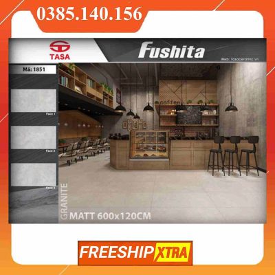 Gạch 60x120 Fushita-1851 đá mờ xám