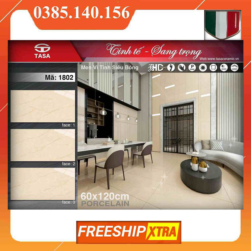 Gạch 60x120 Fushita-1802 màu kem