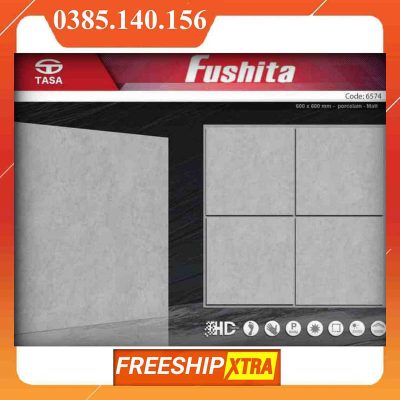 Gạch 60x60 Fushita 6574 đá mờ xám xi măng