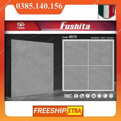 Gạch 60x60 Fushita 6573 đá mờ xám xi măng