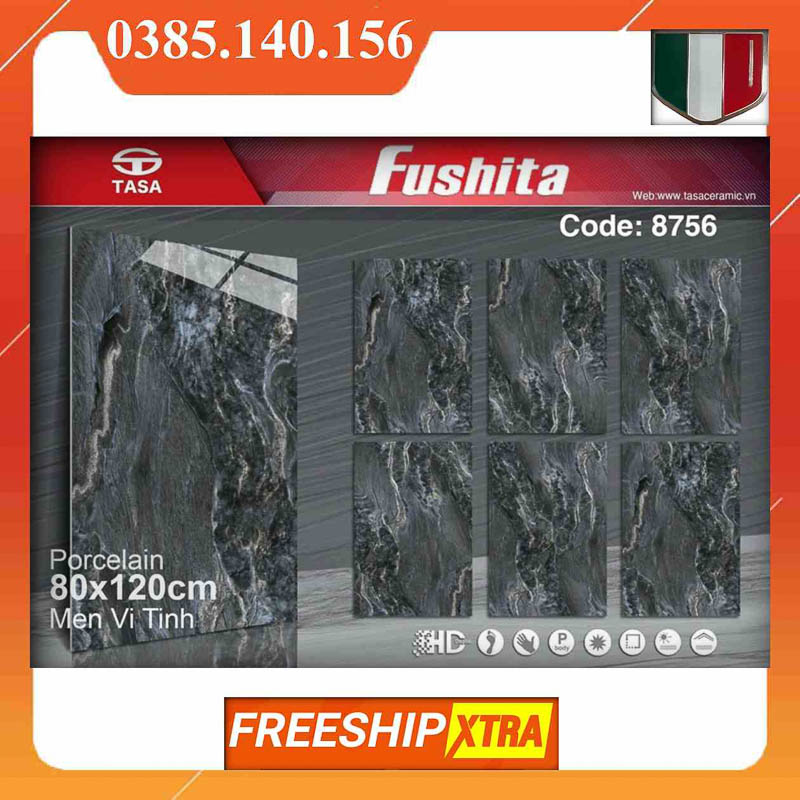 Gạch 80x120 Fushita 8756 vân đá Marbal