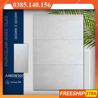 Gạch 30x60 sand-stone-A36SW301 đá mờ xám nhạt