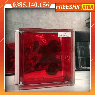 Gạch kính lấy sáng VAC-057 màu đỏ