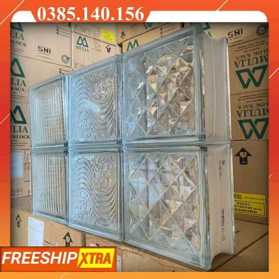 Gạch kính vân sóng thuỷ tinh lấy sáng VINK04