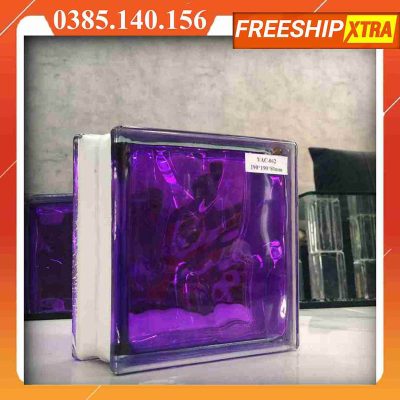 Gạch kính lấy sáng màu tím purple