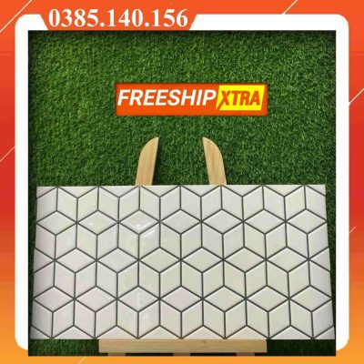 Gạch ốp 30x60 trang trí lục giác trắng VINTT30615