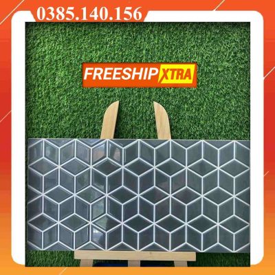 Gạch ốp 30x60 trang trí lục giác đen VINTT30613