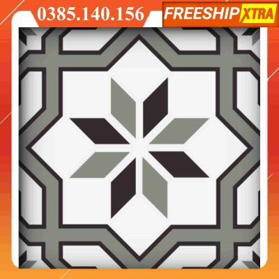 Alternative view of Gạch bông 20x20 Đồng Tâm D3GB0079Q02-W-K-BT3