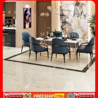 Gạch Italy 100x100 BELLISSIMO LACASA-LT10019 màu vàng kem bóng