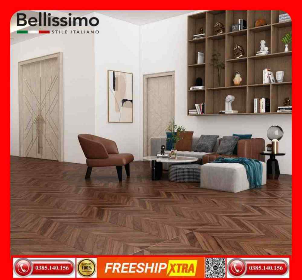 Gạch Italy 60x120 BELLISSIMO BL126W2 vân gỗ xương cá