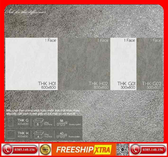 Gạch 30x60 Eurotile Thạch Khuê THK-G01 màu xám mờ mịn - Ảnh 3