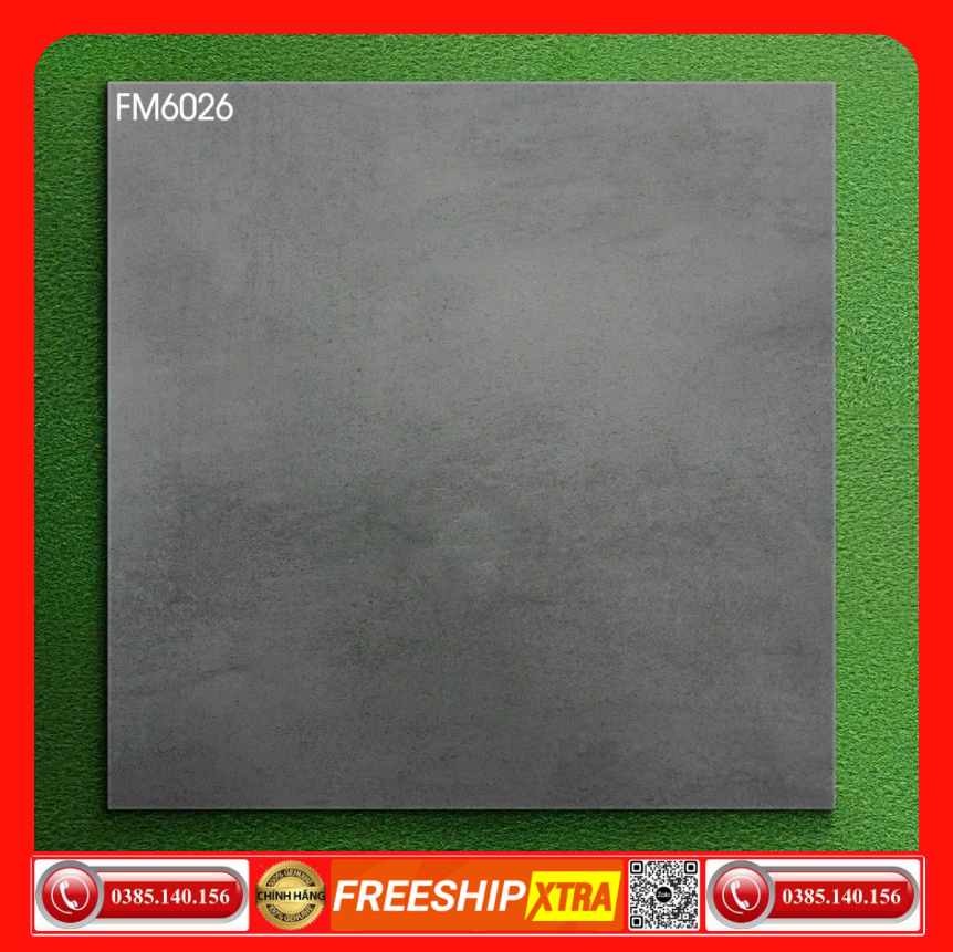 Gạch 60x60 Eurotile Feliz FM6026 màu xám bê tông