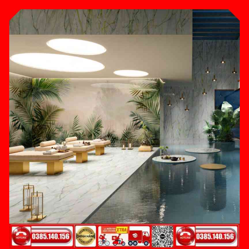 Đá nung Vasta Stone 160x320 Calacatta-Green