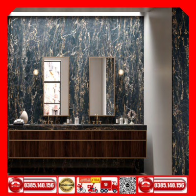 Đá nung Vasta Stone 160x320 Portoro-Gold