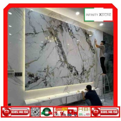 Đá nung Gamilla 120x240 ốp vách ti-vi - Ảnh 3